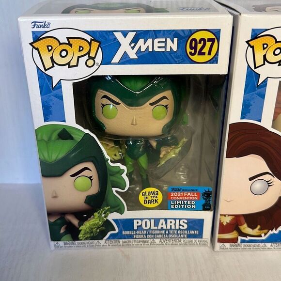 Funko Pop Polaris 927 Marvel X-Men Fall Convention Exclusive Dark Phoenix 413 - Picture 2 of 7